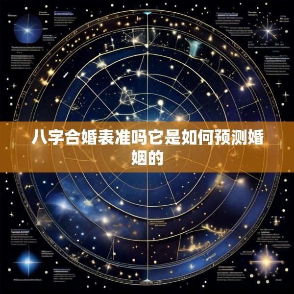 八字合婚表准吗它是如何预测婚姻的
