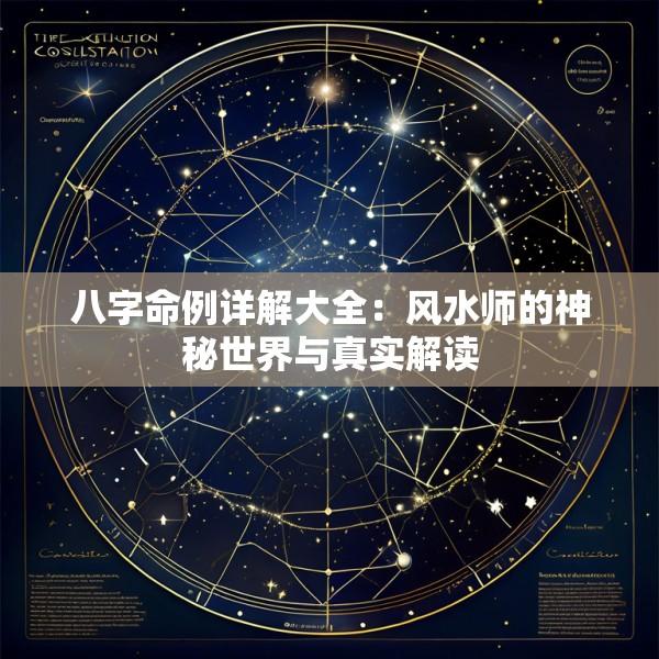 八字命例详解大全：风水师的神秘世界与真实解读