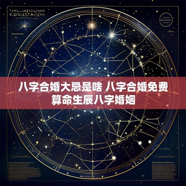 八字合婚大忌是啥 八字合婚免费算命生辰八字婚姻