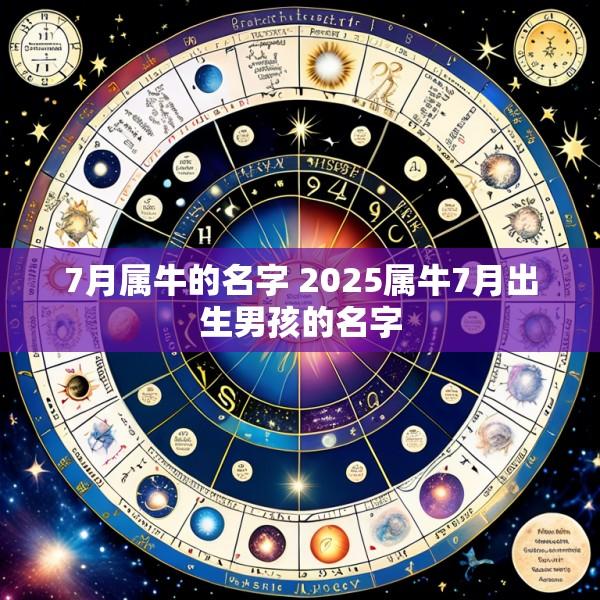 7月属牛的名字 2025属牛7月出生男孩的名字