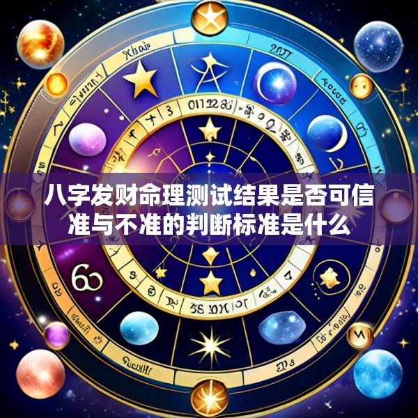 八字发财命理测试结果是否可信准与不准的判断标准是什么