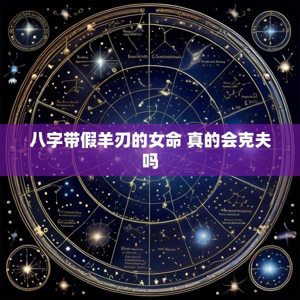 八字带假羊刃的女命 真的会克夫吗