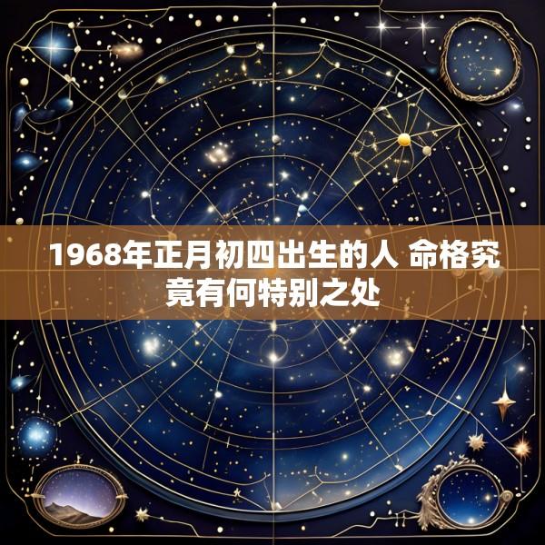 1968年正月初四出生的人 命格究竟有何特别之处