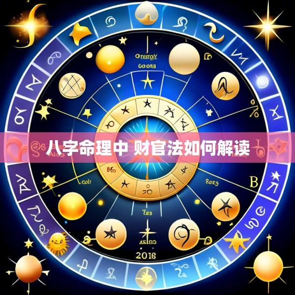 八字命理中 财官法如何解读