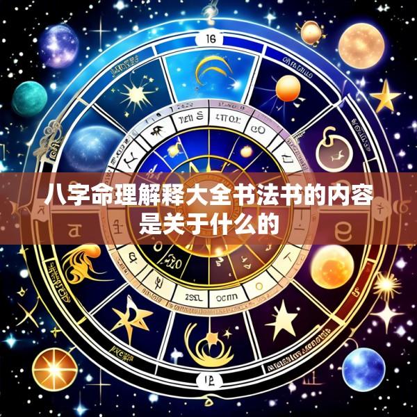八字命理解释大全书法书的内容是关于什么的