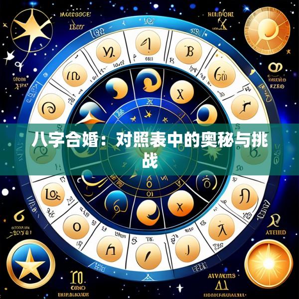 八字合婚：对照表中的奥秘与挑战