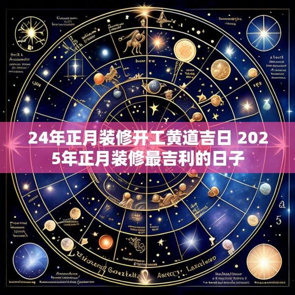 24年正月装修开工黄道吉日 2025年正月装修最吉利的日子
