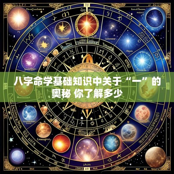 八字命学基础知识中关于“一”的奥秘 你了解多少
