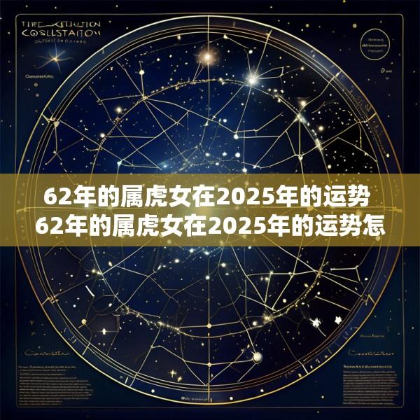 62年的属虎女在2025年的运势 62年的属虎女在2025年的运势怎么样
