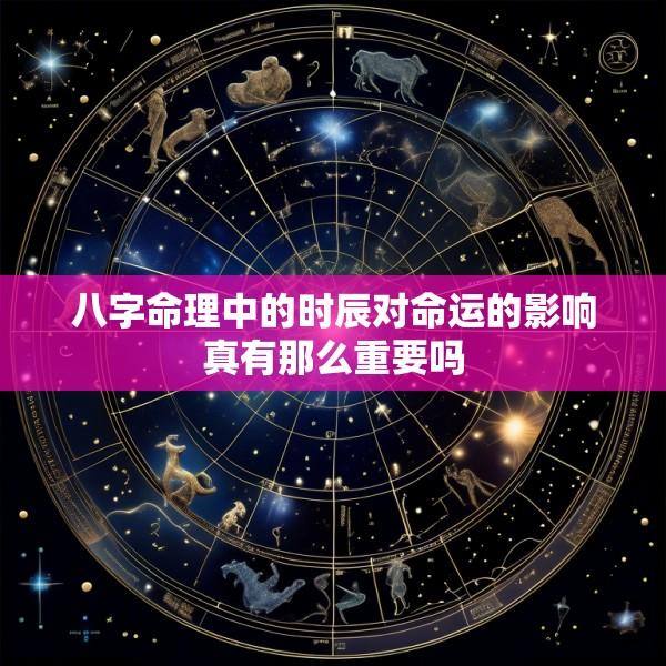 八字命理中的时辰对命运的影响真有那么重要吗