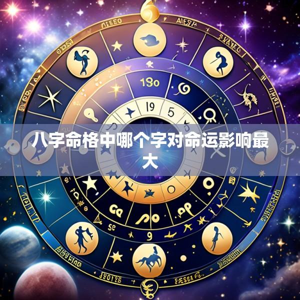 八字命格中哪个字对命运影响最大