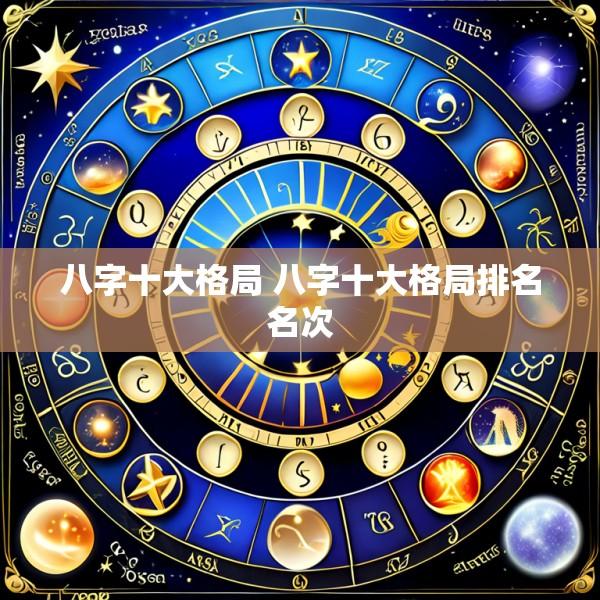 八字十大格局 八字十大格局排名名次