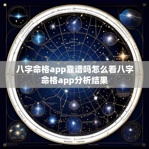 八字命格app靠谱吗怎么看八字命格app分析结果