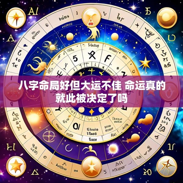 八字命局好但大运不佳 命运真的就此被决定了吗