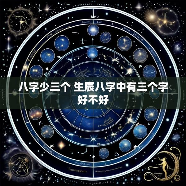 八字少三个 生辰八字中有三个字好不好