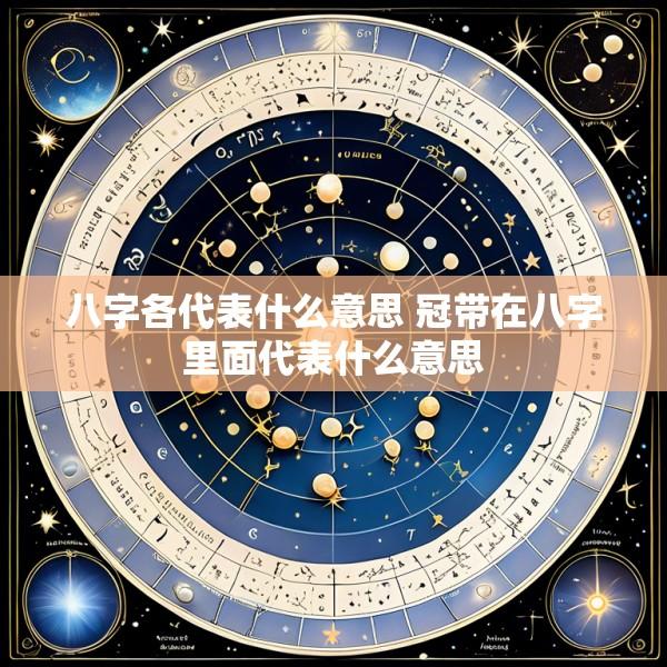 八字各代表什么意思 冠带在八字里面代表什么意思