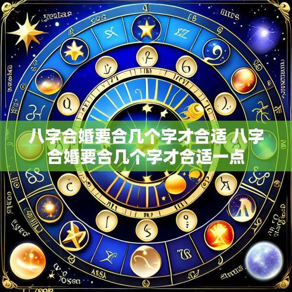 八字合婚要合几个字才合适 八字合婚要合几个字才合适一点