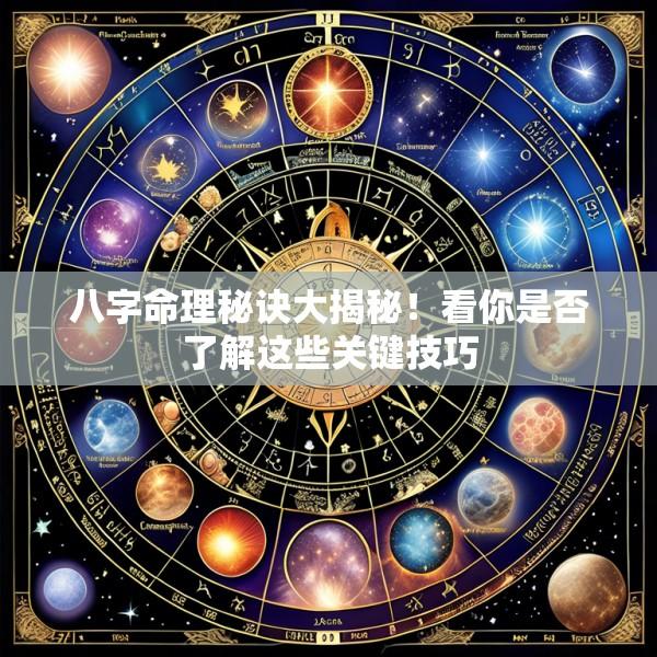 八字命理秘诀大揭秘！看你是否了解这些关键技巧