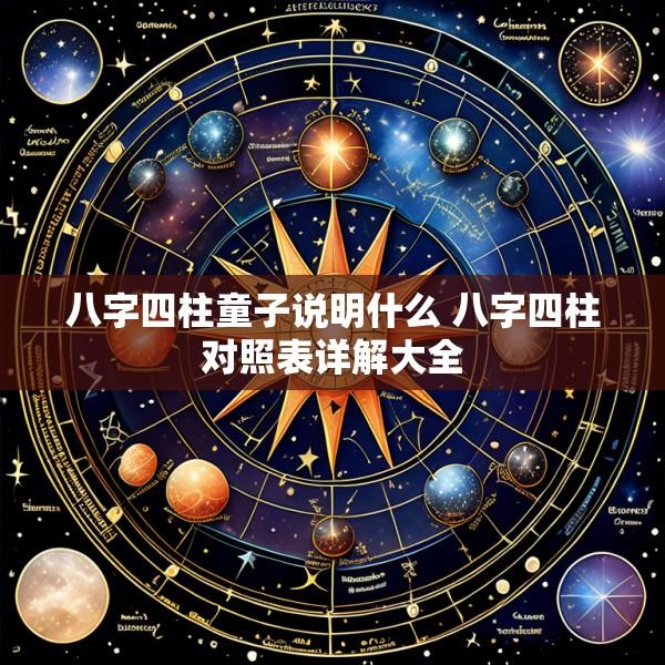 八字四柱童子说明什么 八字四柱对照表详解大全