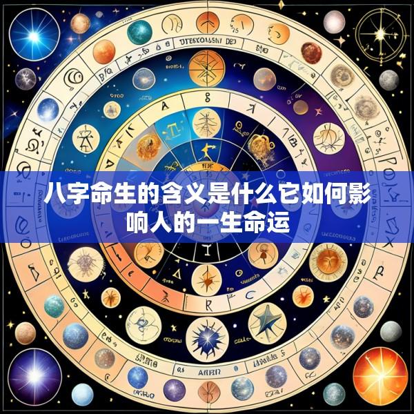 八字命生的含义是什么它如何影响人的一生命运