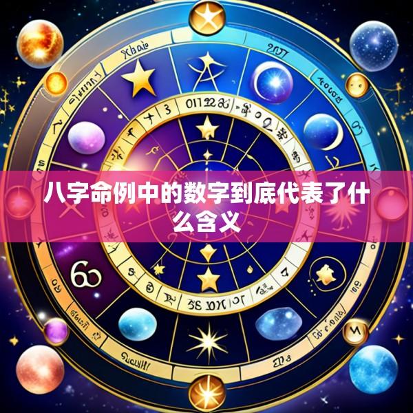 八字命例中的数字到底代表了什么含义