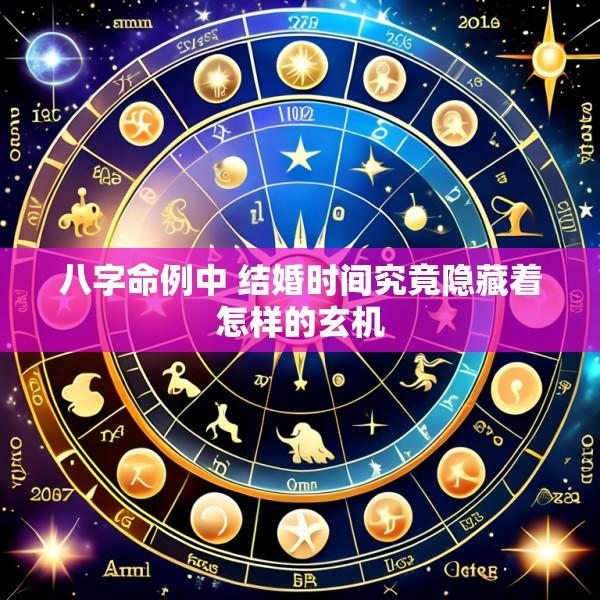 八字命例中 结婚时间究竟隐藏着怎样的玄机