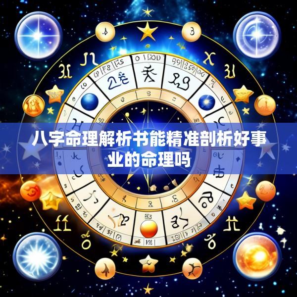 八字命理解析书能精准剖析好事业的命理吗
