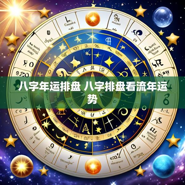 八字年运排盘 八字排盘看流年运势