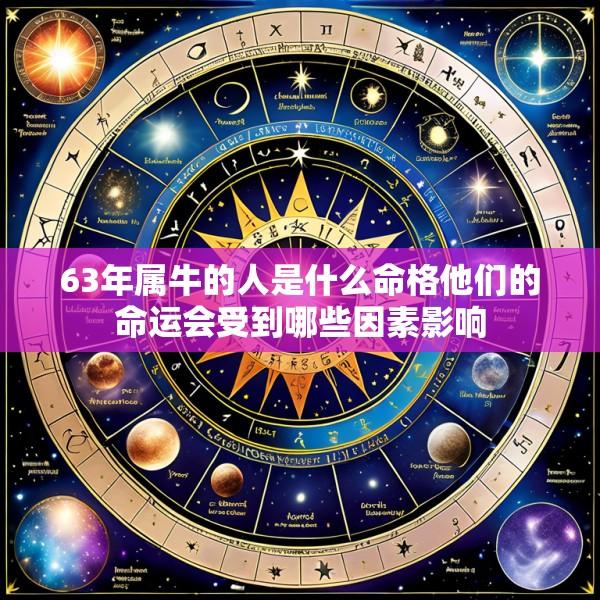63年属牛的人是什么命格他们的命运会受到哪些因素影响