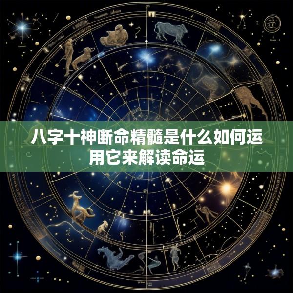 八字十神断命精髓是什么如何运用它来解读命运