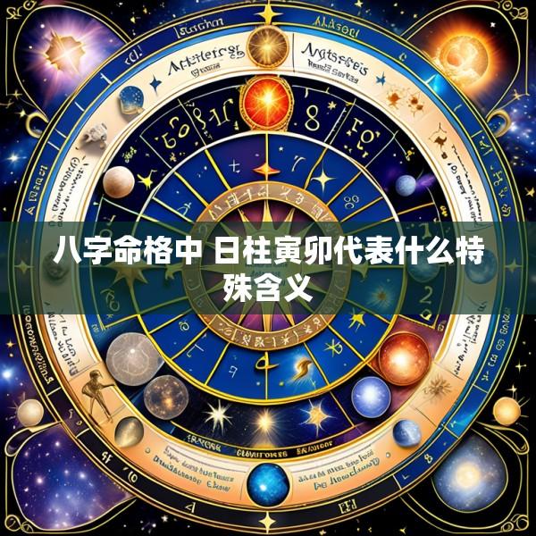八字命格中 日柱寅卯代表什么特殊含义