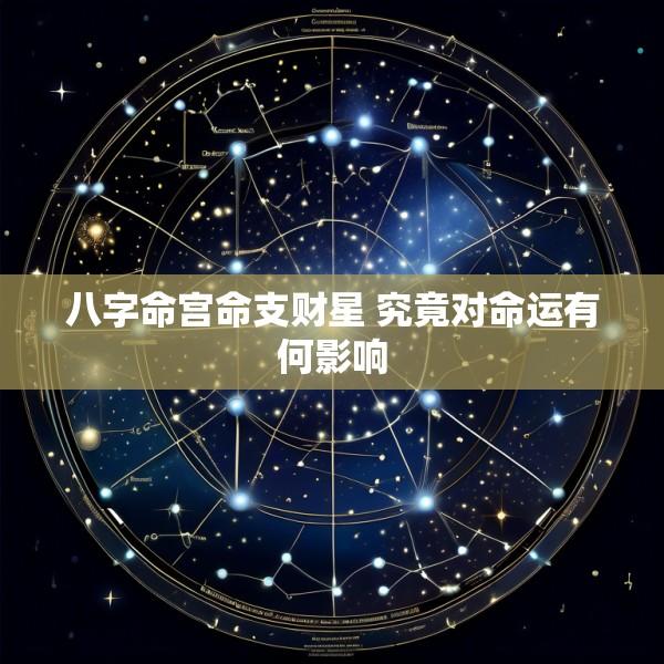 八字命宫命支财星 究竟对命运有何影响