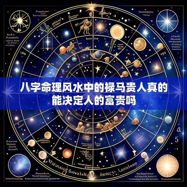 八字命理风水中的禄马贵人真的能决定人的富贵吗