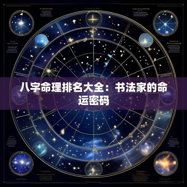 八字命理排名大全：书法家的命运密码