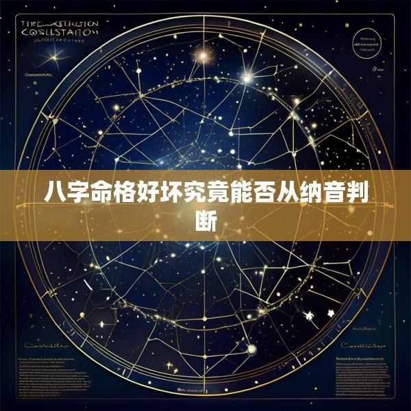 八字命格好坏究竟能否从纳音判断