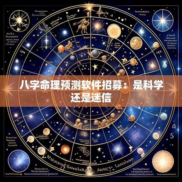 八字命理预测软件招募：是科学还是迷信