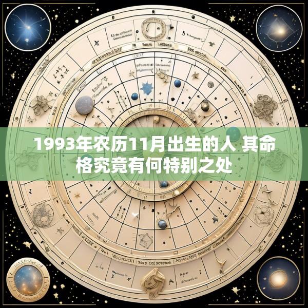 1993年农历11月出生的人 其命格究竟有何特别之处