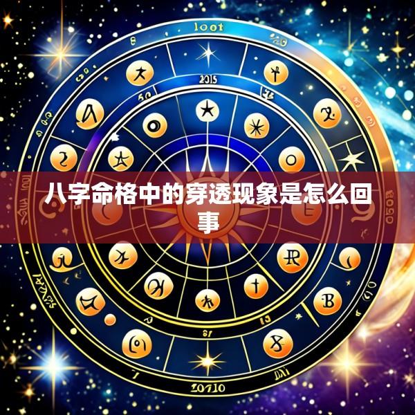 八字命格中的穿透现象是怎么回事