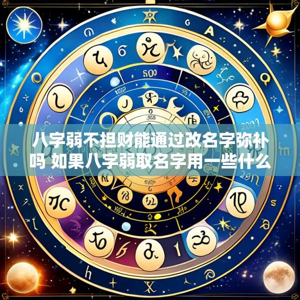 八字弱不担财能通过改名字弥补吗 如果八字弱取名字用一些什么字