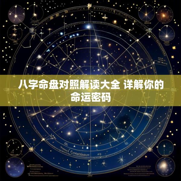 八字命盘对照解读大全 详解你的命运密码