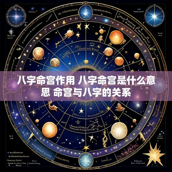 八字命宫作用 八字命宫是什么意思 命宫与八字的关系