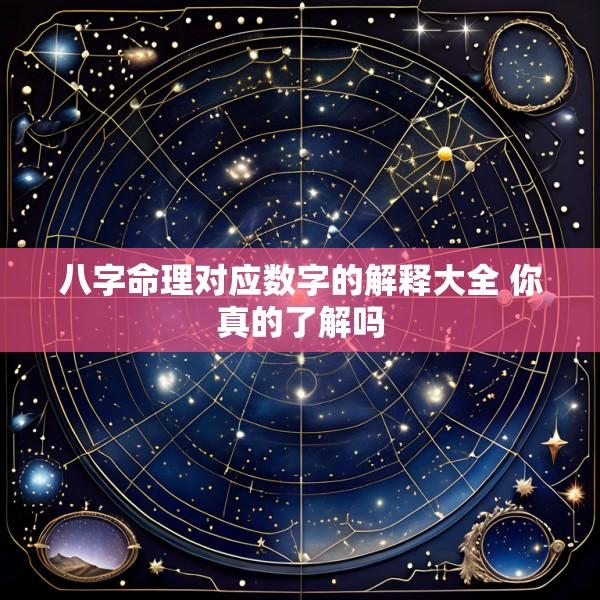 八字命理对应数字的解释大全 你真的了解吗