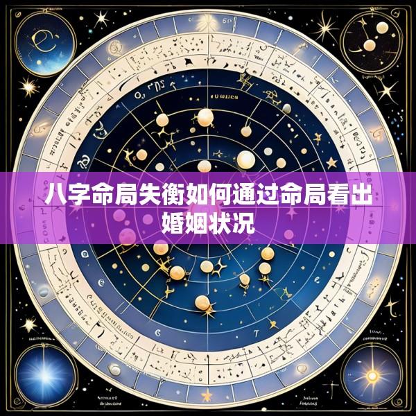 八字命局失衡如何通过命局看出婚姻状况