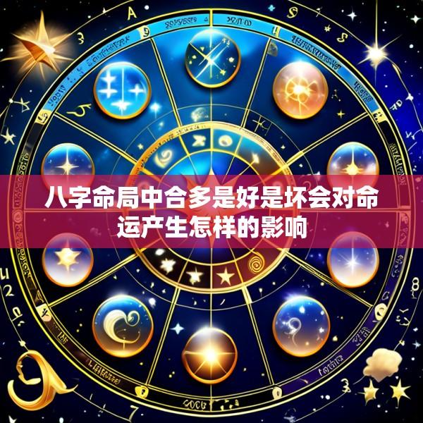 八字命局中合多是好是坏会对命运产生怎样的影响
