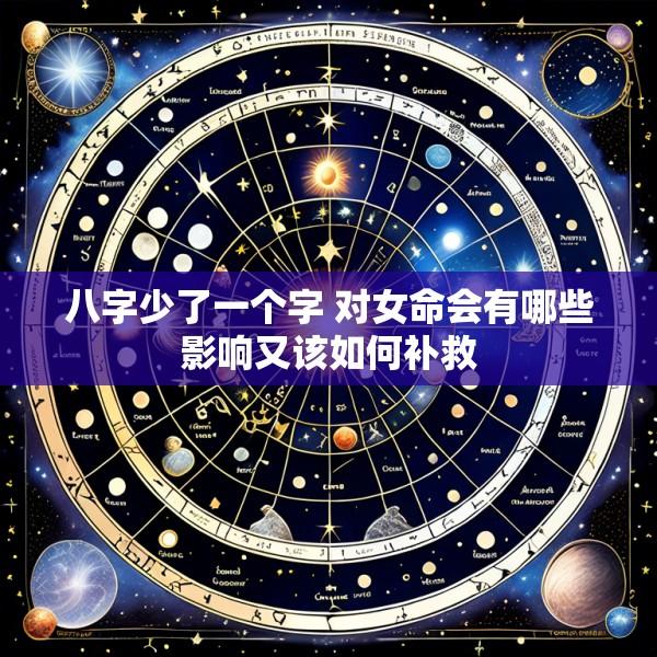 八字少了一个字 对女命会有哪些影响又该如何补救