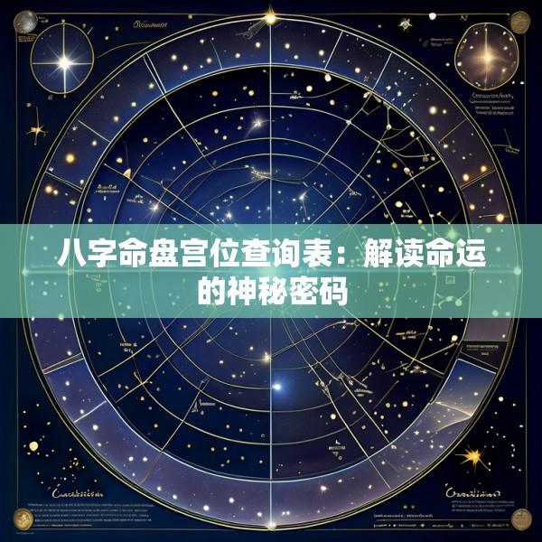 八字命盘宫位查询表：解读命运的神秘密码