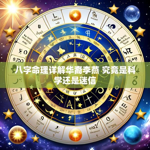 八字命理详解华裔李燕 究竟是科学还是迷信