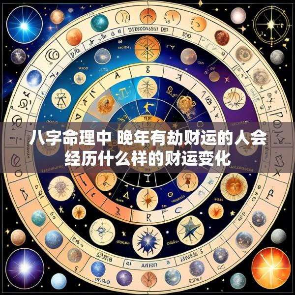 八字命理中 晚年有劫财运的人会经历什么样的财运变化