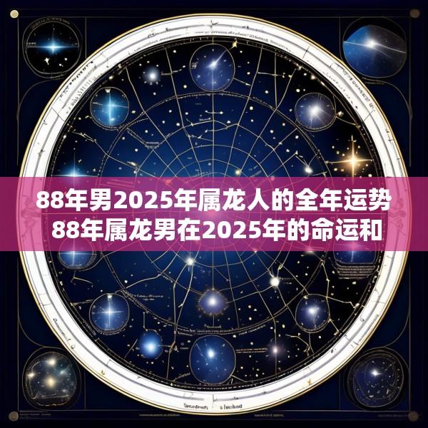 88年男2025年属龙人的全年运势 88年属龙男在2025年的命运和每月的运势讲解