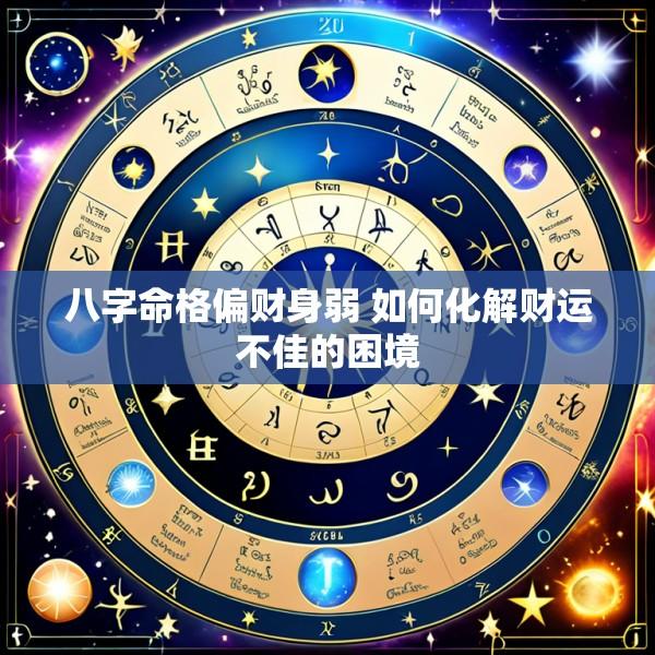 八字命格偏财身弱 如何化解财运不佳的困境